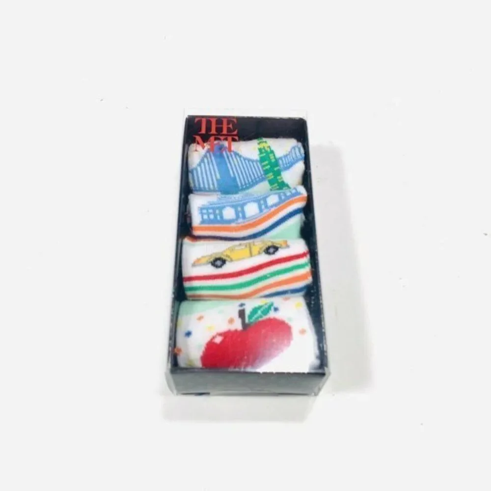 Metropolitan Museum of Art Baby Socks (2 PACK LOT/4 Total) Infant Size 0-12 Mths